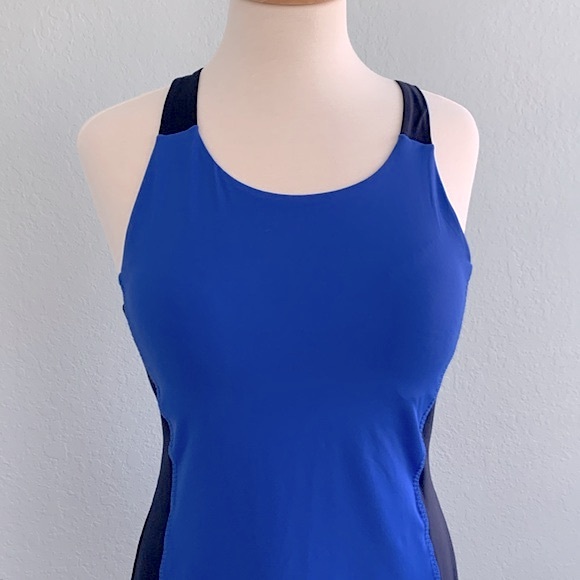 Athleta Caspian Colorblock Racerback Swim Dress - Picture 4 of 13